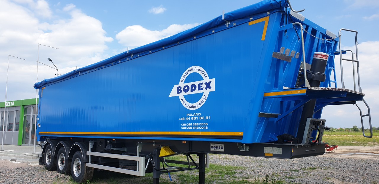 Новий напівпричіп BODEX 50, 55, 60 м.куб., Алюмінієвий, рама металева, осі SAF